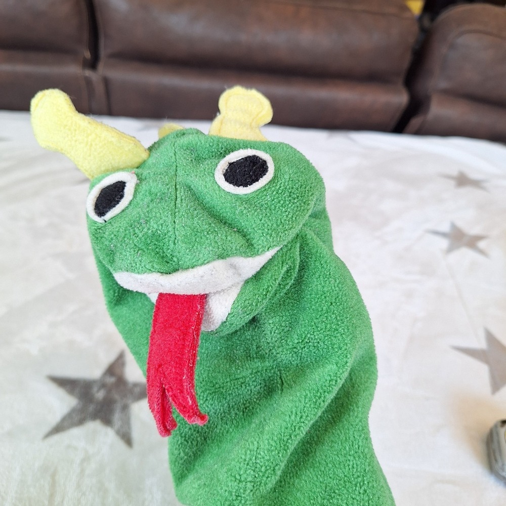 Baby Einstein Authentic Green Dragon Hand Puppet Plush Toy - Picture 4 of 7